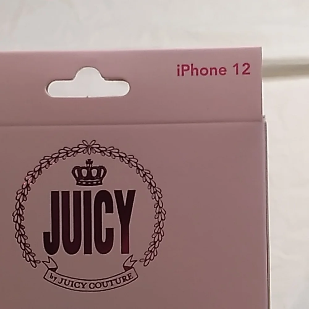 Juicy Couture iPhone 12 case Yellow w Crown in Silicone, Lightweight